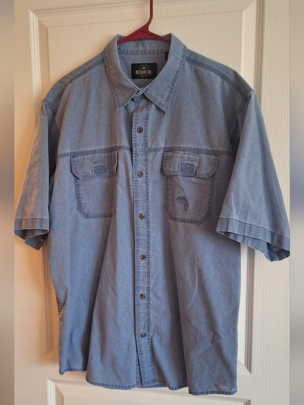 RedHead Men's Short-Sleeve Button-Down Shirt - Light Blue